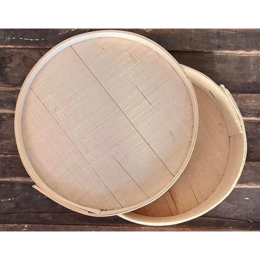 Kentucky Woods Bourbon Barrel Cake Wooden Lid Box Container Decor Collectible